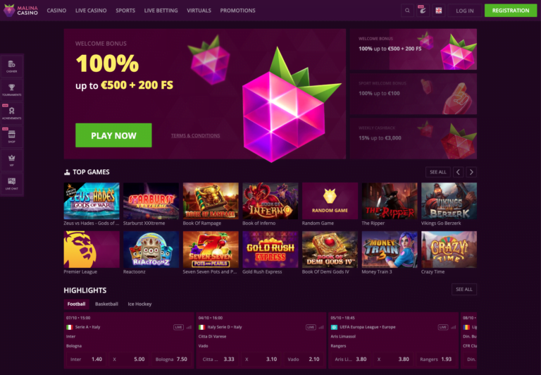 Malina casino website